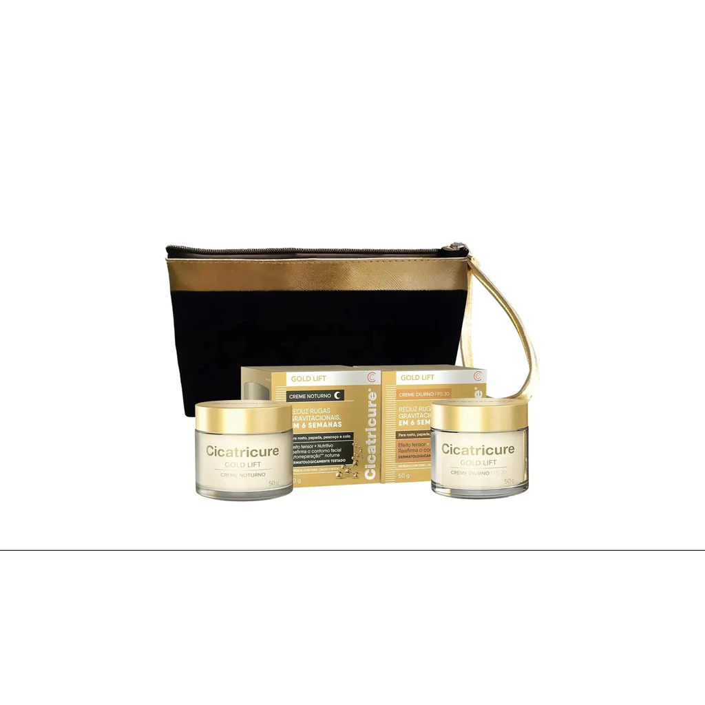 Kit Cicatricure Gold Lift Dia & Noite 50 g + Necessaire