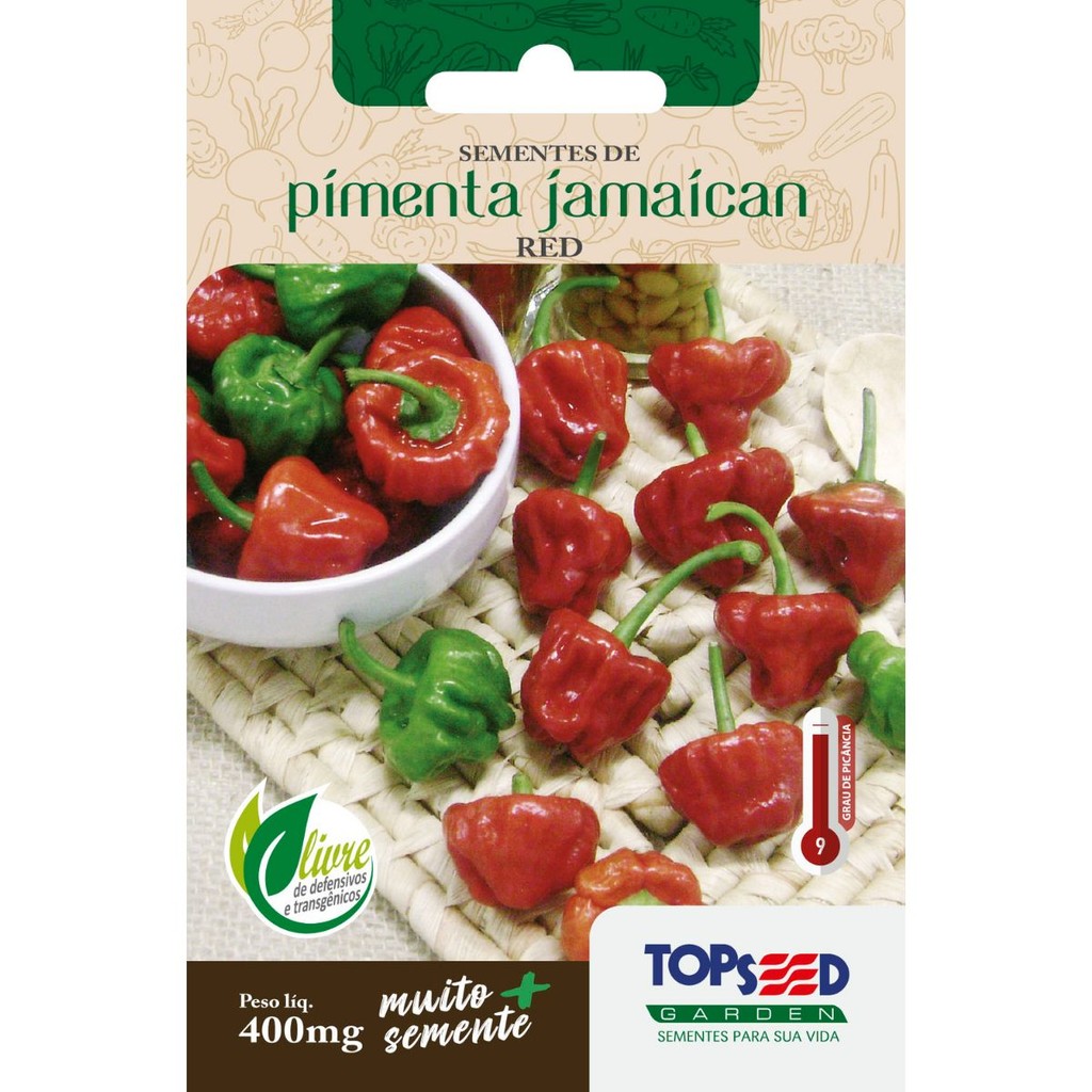 Sementes de Pimenta Jamaican Red 400mg - Topseed Linha Tradicional ...