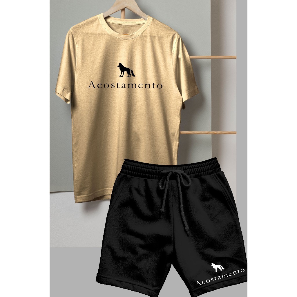 Conjunto Camiseta e Bermuda Moletom Estilo Conforto Acostamento