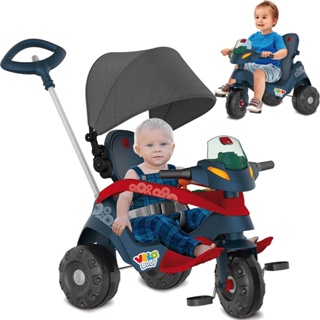 Triciclo Velobaby Passeio/Pedal Azul Bandeirante - 356