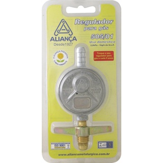 Regulador para Gás Aliança 505/01, Pequeno, sem Mangueira Blister