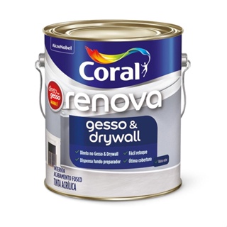 Tinta Coral Renova Gesso e Drywall fosca branco 3,6L