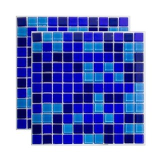 Pastilha de Vidro Royal Gres Mescla Safira 30x30cm Azul