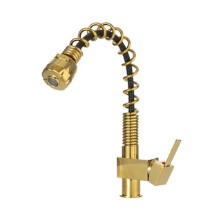 Torneira Para Cozinha Gourmet Misturador Monocomando Extensível Mamoré - Dourado em Oferta na Shopee
