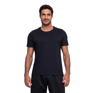 Camiseta Masculina 100% Algodão Gola O Careca Slim Fit Camisa Básica Casual Dia a Dia Academia Treino
