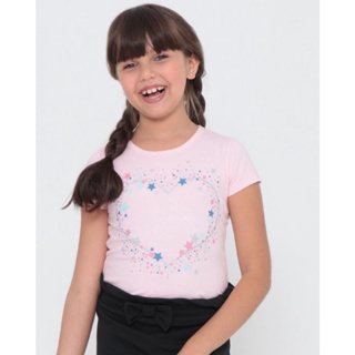 Blusa Infantil Estampa Estrelas Rosa Claro
