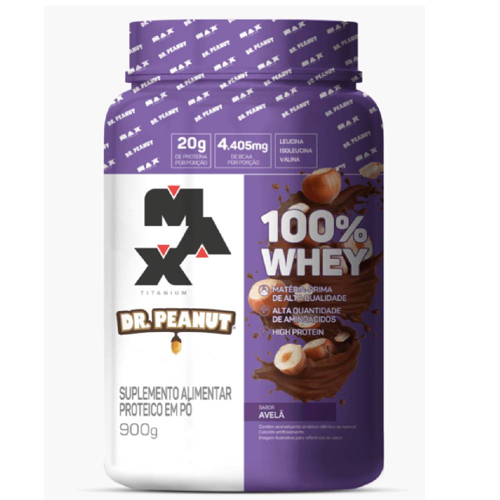 100% WHEY DR.PEANUT POTE 900G - MAX TITANIUM