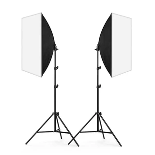 Kit Youtuber 2 Softbox 50 X 70 E27 Luz + 2 Tripes 2m