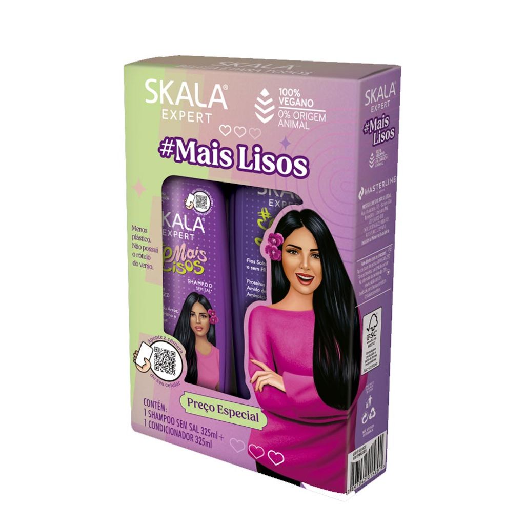 Shampoo e Condicionador Skala Expert #Mais Lisos 325ml Cada