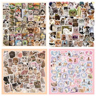 50/60/100Pcs Gatos Engraçados Emoji Series Autocolantes De Grafite À Prova D