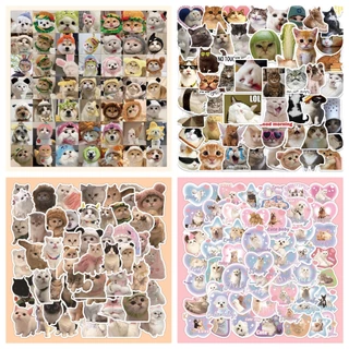 50/60/100 Unidades Gatos Engraçados Série Emoji DIY Adesivos Graffiti À Prova D