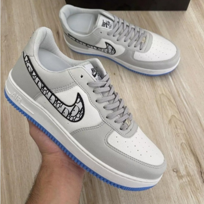 Tênis Air Force Dior /Black White (Branco preto) (Preto branco) Super Confortável