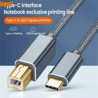 Cabo Da Impressora JIAQI1 USB C Para B Trançado De Transferência De Dados USB2.0 Fêmea 2.0 480Mbps