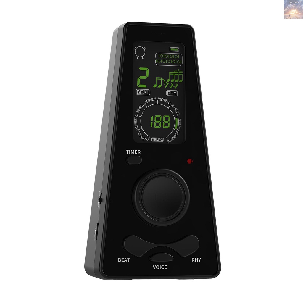 Metrônomo Eletrônico Digital Com Temporizador Universal Controle De Volume E Velocidade De Batida , Bateria Ou Cabo USB Alimentado , Para Guitarra Pi