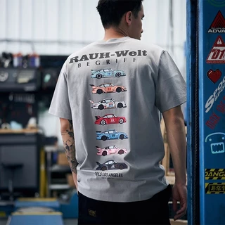 Rwb Estilo Clássico RWB Sete Camisetas Impressas para Carros Camisetas Juvenis da Tendência Popular de Pescoço Redondo Moda Moda Curta Homens Mulheres 0108