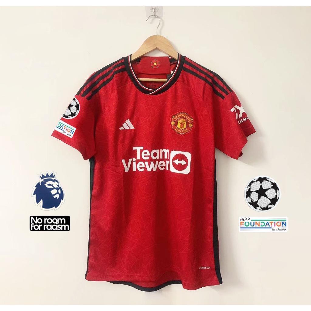 23-24 Camisa de futebol Manchester United Início Versão de Alta Qualidade Masculina Para Fãs
