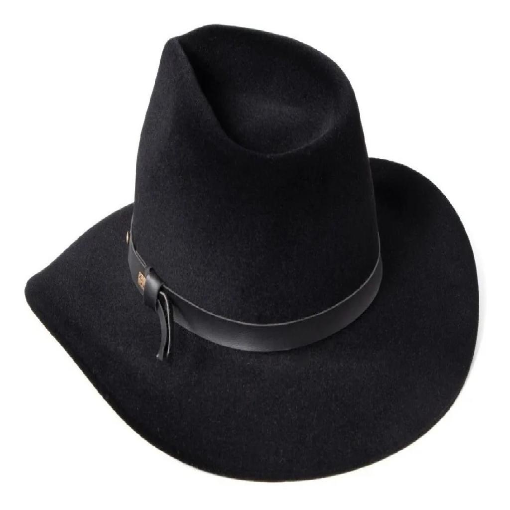 Chapeu De Feltro Estilo Country Preto - Estilo Embaixador | Shopee Brasil