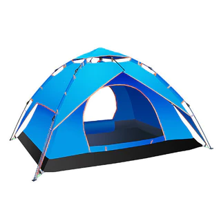 Barraca de camping de alta qualidade para 3-4 Pessoas, À Prova D ' Água Dupla-Camada 2 portas, instalação gratuita em Oferta na Shopee