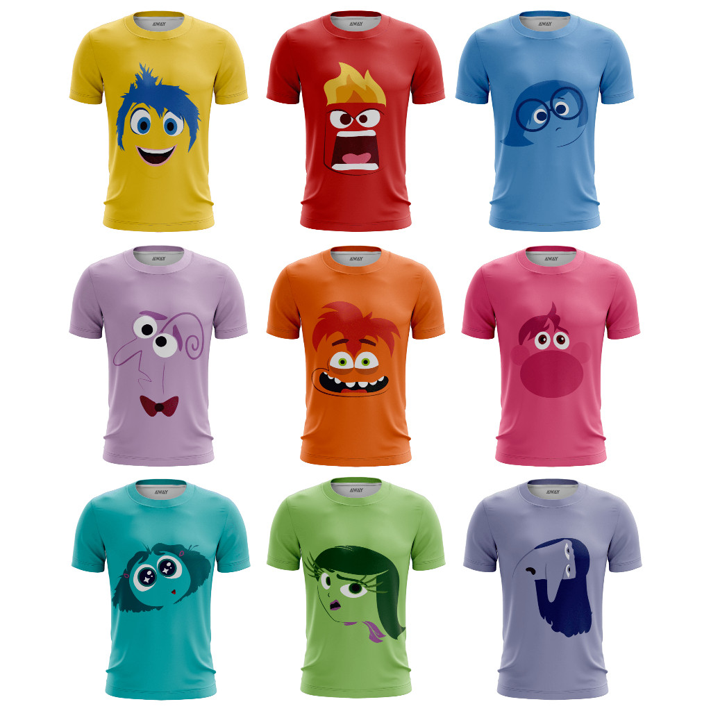 Camisa Camiseta Personagens Divertidamente Algodão | Shopee Brasil