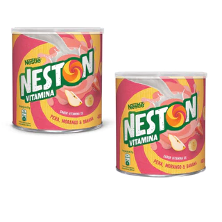 Kit 2 Cereal Neston Vitamina Pêra, Morango e Banana 400g - Nestlé em Oferta na Shopee