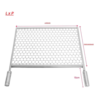 Grelha Inox 430 Moeda Churrasco 40x40 40x50 40x60 50x50 60x50 70 Cm Premium Churrasqueira