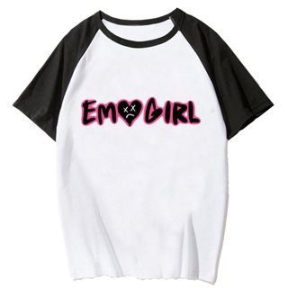 i Love Emo Girls Camiseta Feminina De Rua Tee y2k Roupa De Quadrinhos