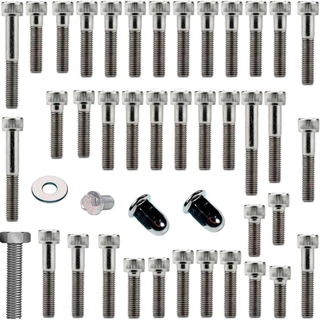 Kit parafusos inox tampa motor completo CG125 Titan KS 2000 a 2004 CG125 Fan 2005 a 2008 inteiro