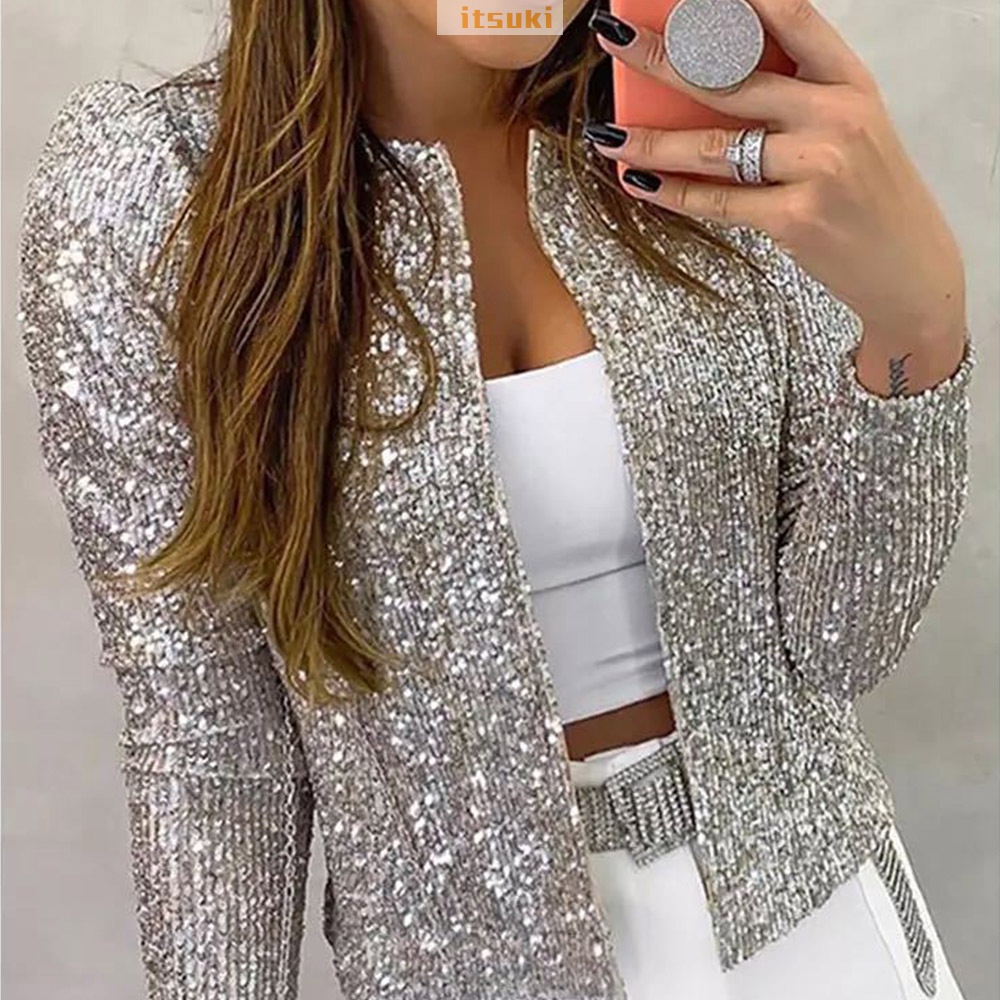 Blazer Masculino Lars Amadeus Com Lantejoulas - Smoking Brilhante Para Festas E Formatura