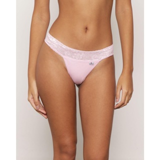 Calcinha Feminina String Com Renda Rosa