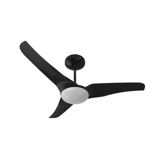 Ventilador de Teto Slim c/ LED Integrado 220V Preto e Cromado Aliseu