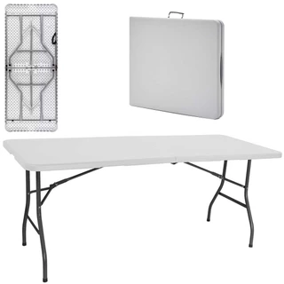Mesa Dobrável Portátil Multifunção Tipo Maleta Reforçada 180cm Para Camping Churrasco ENVIO IMEDIATO
