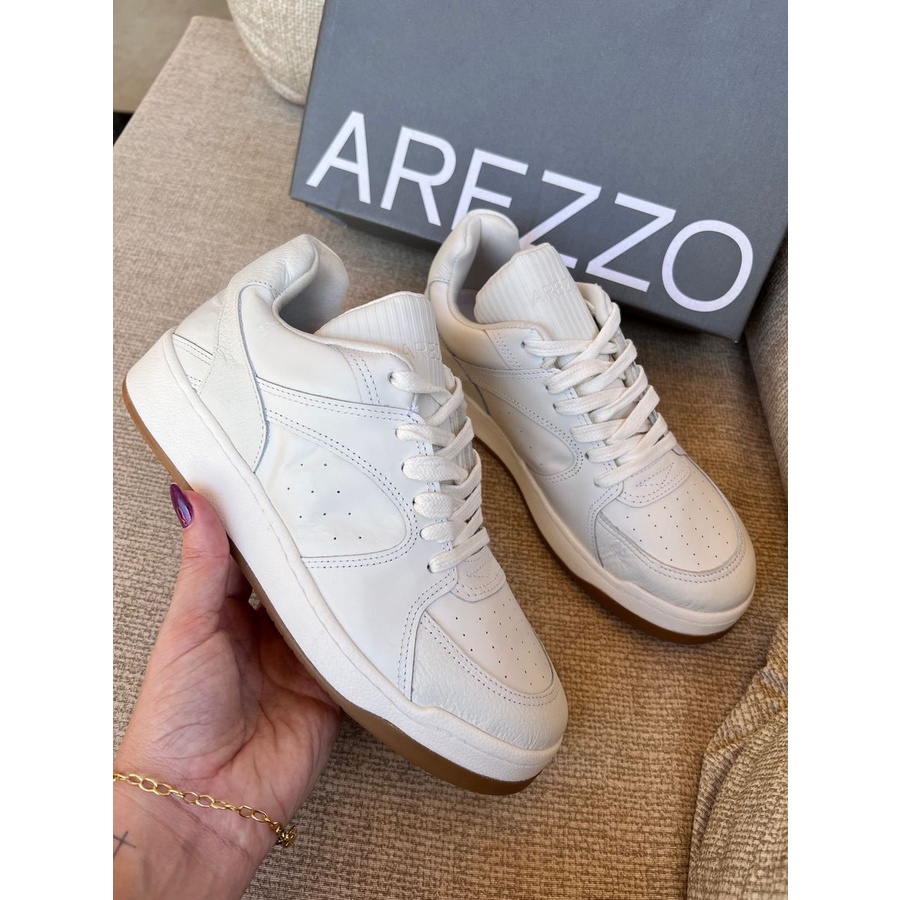 T nis Arezzo Branco Couro Urban