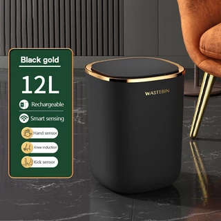 Lata De Lixo Inteligente Para Banheiro Com Sensor 12L De Luxo Automática De Cozinha Casa