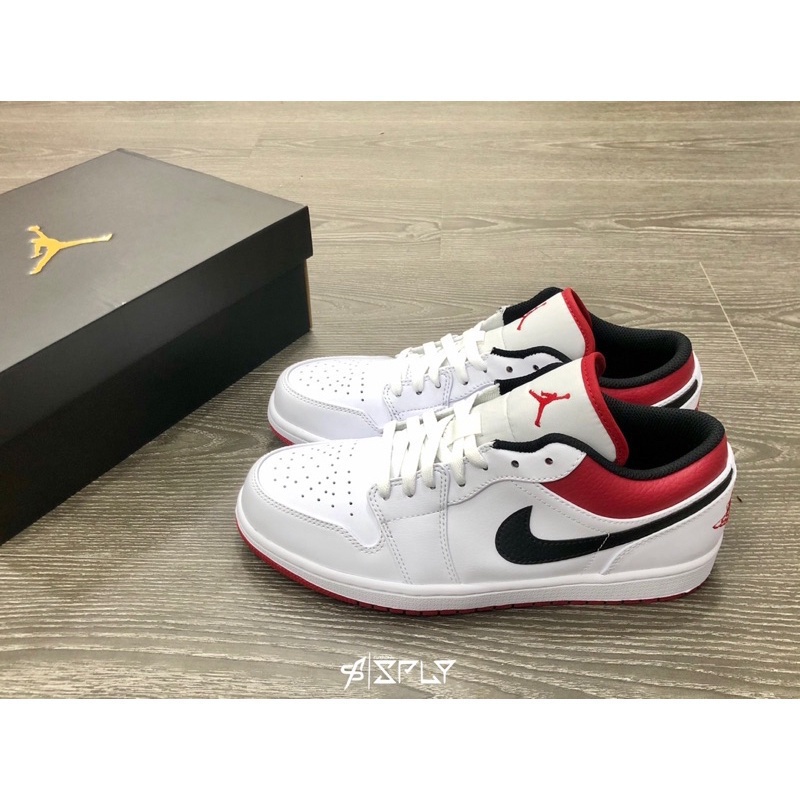 Oferta especial Nike Air Jordan 1 Down Chicago White Gancho tênis de basquete preto vermelho baixo-Top 553558-118