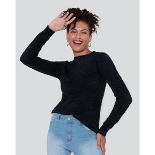 Suéter Feminino Chenille Preto