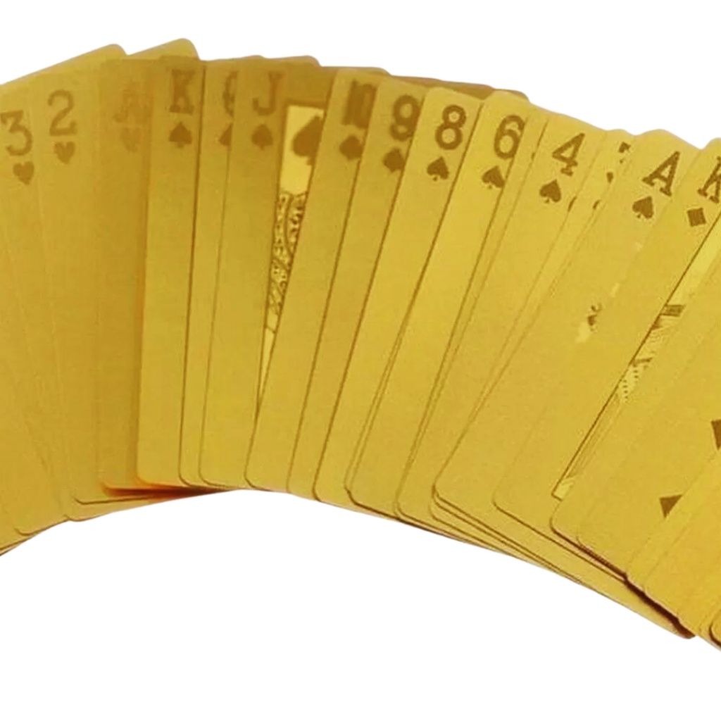 Baralho Dourado Ouro Brilho Luxo Poker Truco Cartas Jogos 