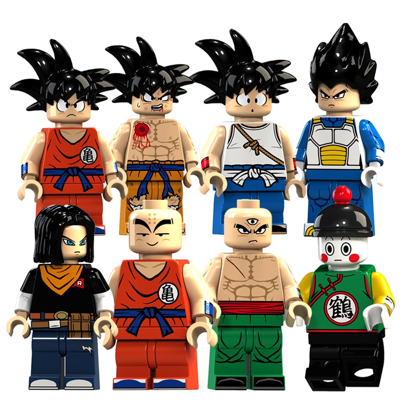 KT1007 Figuras Anime Dragão Vegeta Goku Troncos De Blocos De Construção Mini Ação Figura Brinquedos De Bola Para Crianças