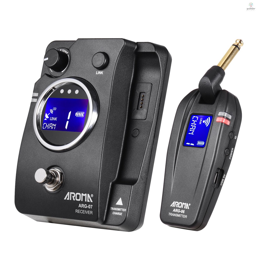 Rowin WS-20 Wireless Guitar System Transmitte Receber Transmissor