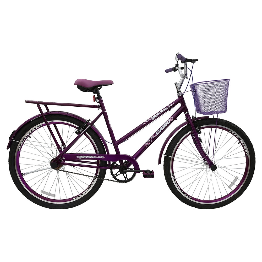 Bicicleta Super Fort com Garupa Aro 26 Violeta - Colli Bike
