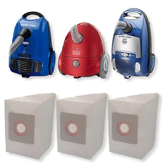 3 Sacos Descartável Filtro Coletor Refil Aspirador de Pó Black e Decker A1 LAS3000 AP 3000 Cartucho Bag