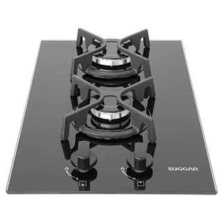 Cooktop 2 Bocas Suggar Vidro Temperado Preto Bivolt