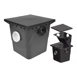 CAIXA GORDURA COM CESTO GRANDE STANDARD 42LT PRETA METASUL