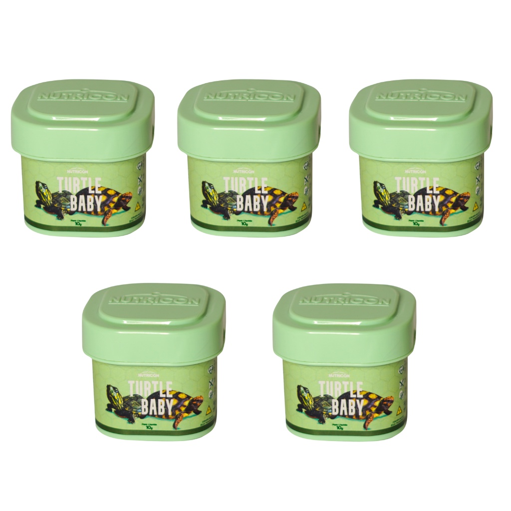 5UN - Ração Extrusada para Tartaruga Baby Nutricon (10g)