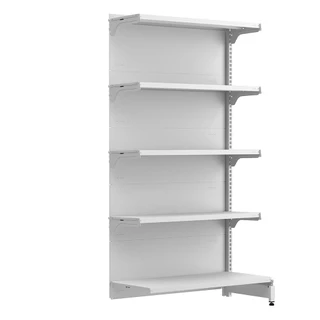 Gôndola Amapá Fit 40 Continuação Parede 1,70x0,90x0,30/0,40 com 5 Bandejas em Oferta na Shopee