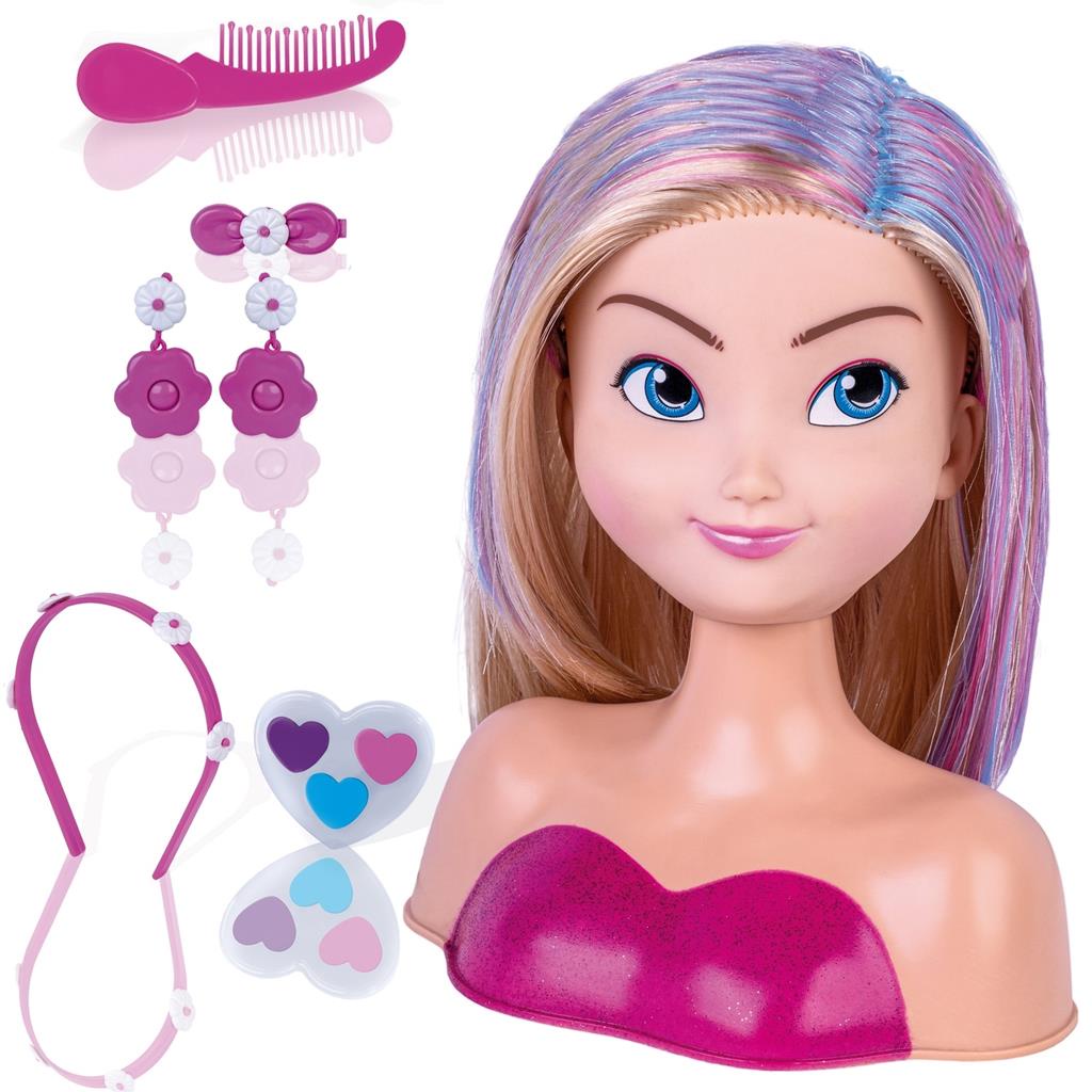 Maquiagem Pretend Playset para Crianças, Styling Head Doll