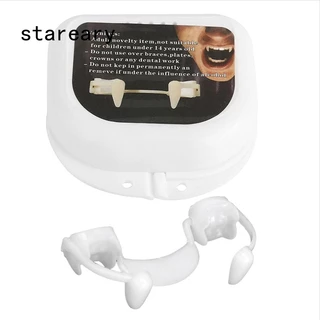 SY Retractable Dentes De Vampiro Decoração De Halloween Drácula Falsos Lobisomem Cosplay Propulsor Para Crianças Adultas