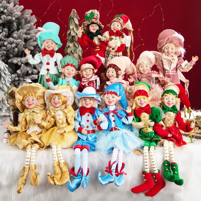 Bonecos De Pelúcia De Elfos Rosa Pingente De Natal Árvore Ornamentos ...