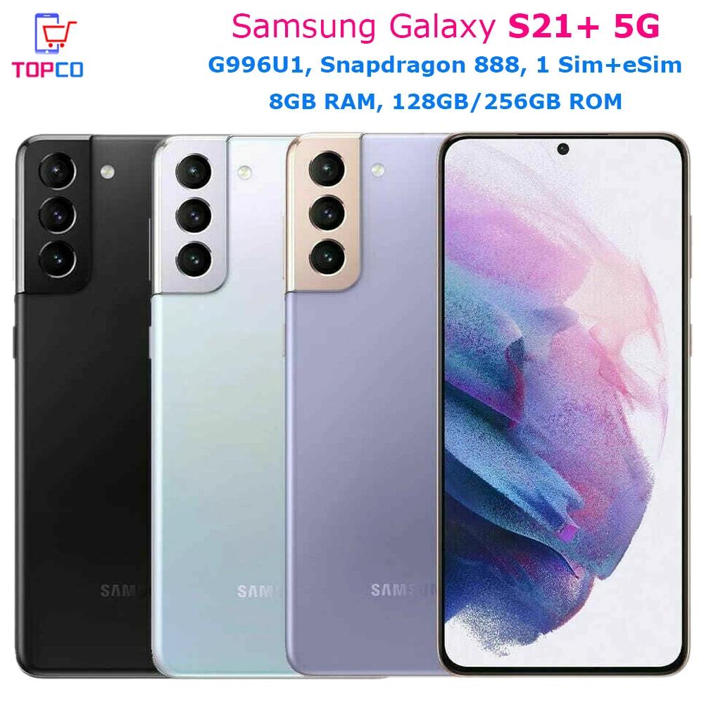 Samsung-Galaxy S21 Ultra 5G Smartphone, G998U1, 128 GB, 256 GB, 512GB, 6,8  , Octa Core, Câmeras traseiras quádrupla, Snapdragon 888, Original