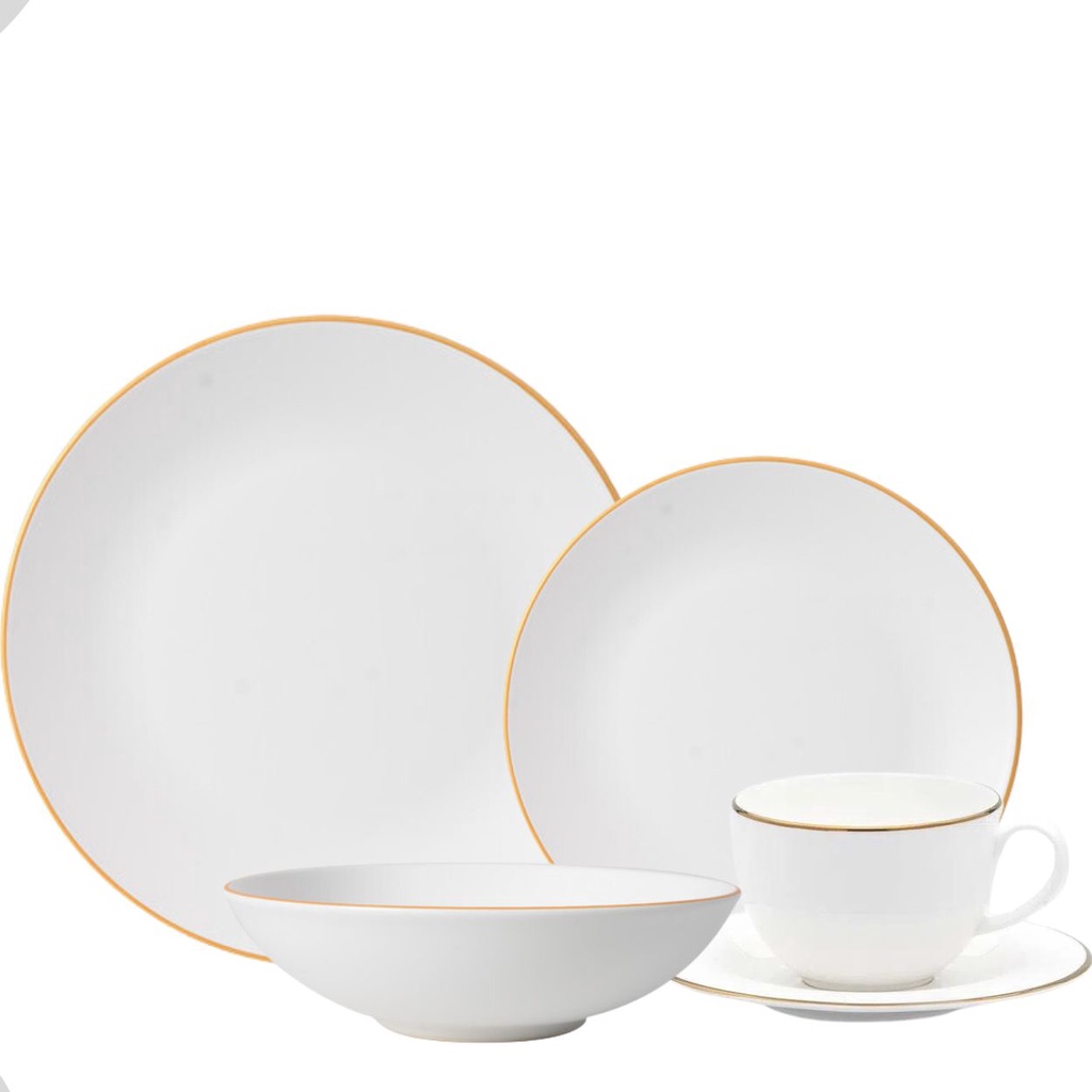 Aparelho de Jantar e Chá Legacy Gold 30pç Porcelana L`Hermitage