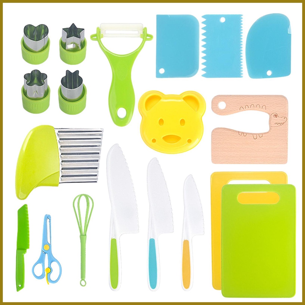 Conjunto De Cozinha Infantil Real Montessori Facas Seguras Para 2 3 4 5 fuanbbr